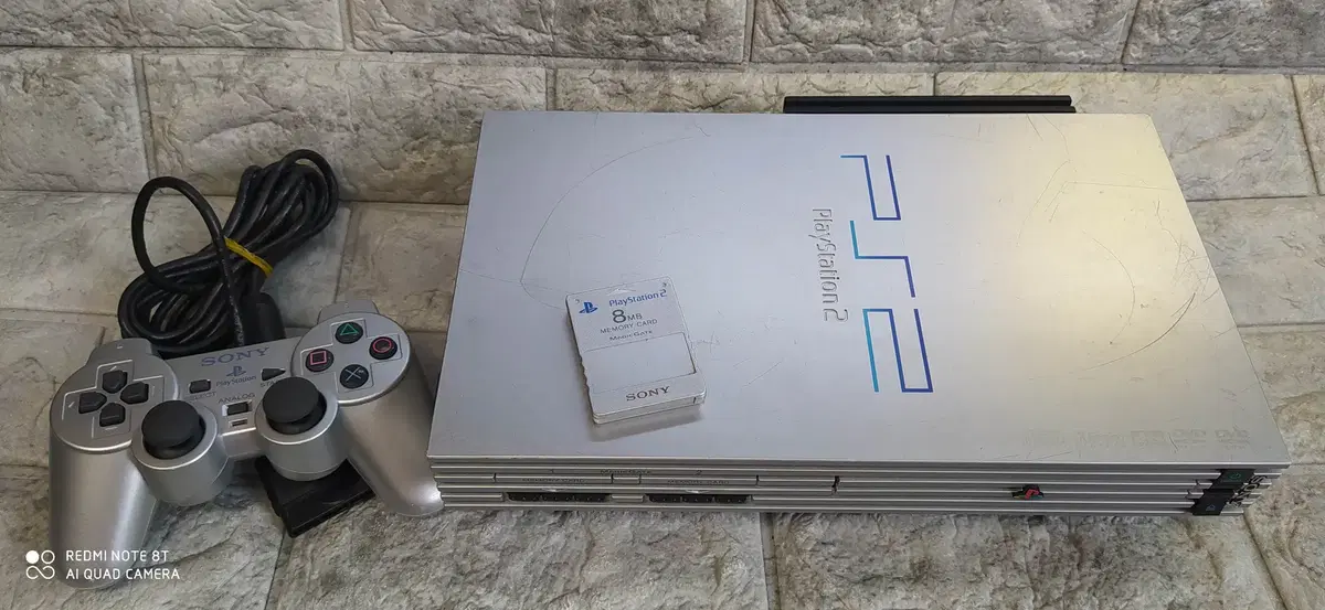 소니 ps2 한국정발 scph-50005번대 실버 1인셋